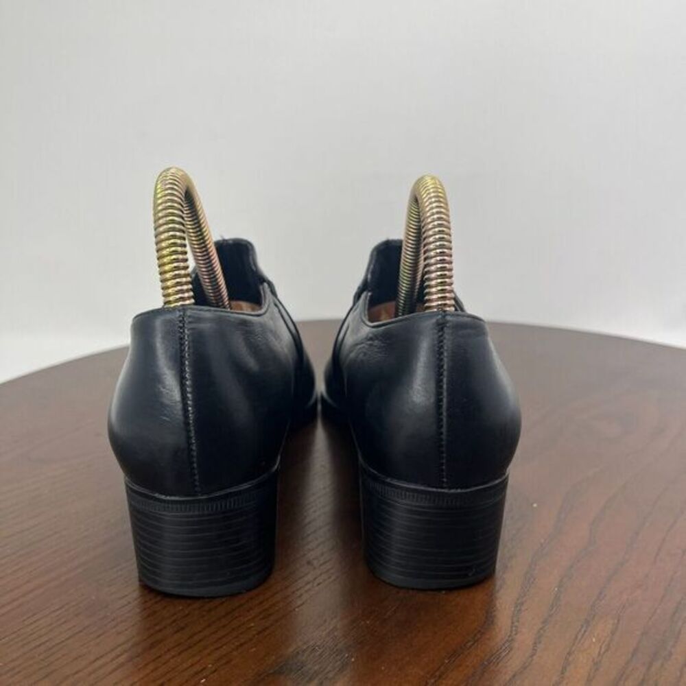 Munro Loafer Shoes Women's 5M Black Leather Slip On Block Heel Casual M281481 - Picture 5 of 16